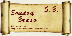 Sandra Brešo vizit kartica